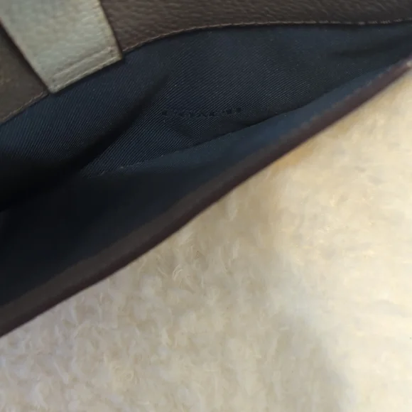 Coach Pebbled Leather Crossbody Bag Removeable Strap Dark Gray Light Gray Accent - Picture 5 of 7